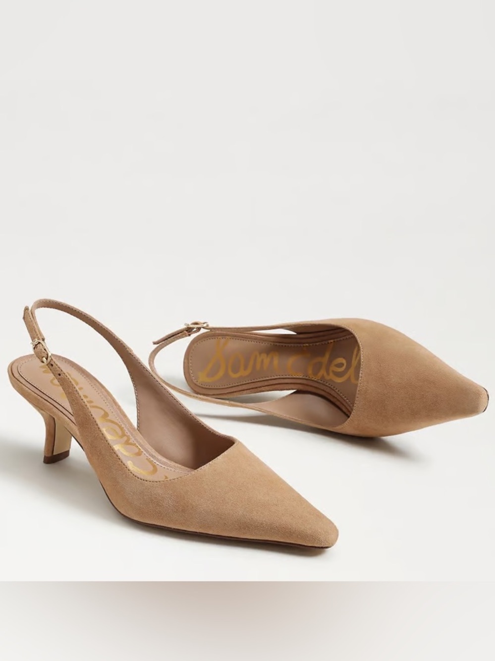 Bianka Slingback Pump
Color: Cyprus Tan Suede
Size: 7.5 M MEDIUM